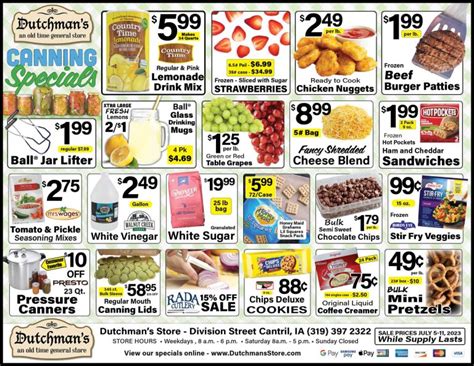 Visit Dutchmans Store in Cantril Monday through Friday from 8 a. . Dutchman store cantril iowa weekly ad